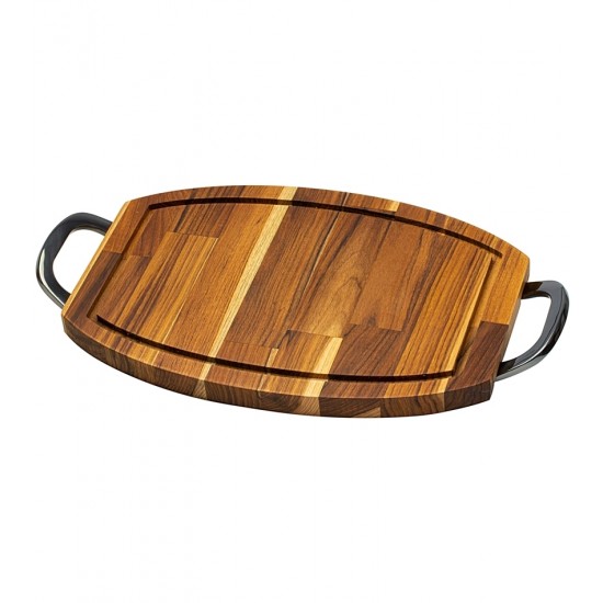 Tabua 38x21cm Madeira Para Corte Com Alca Queens